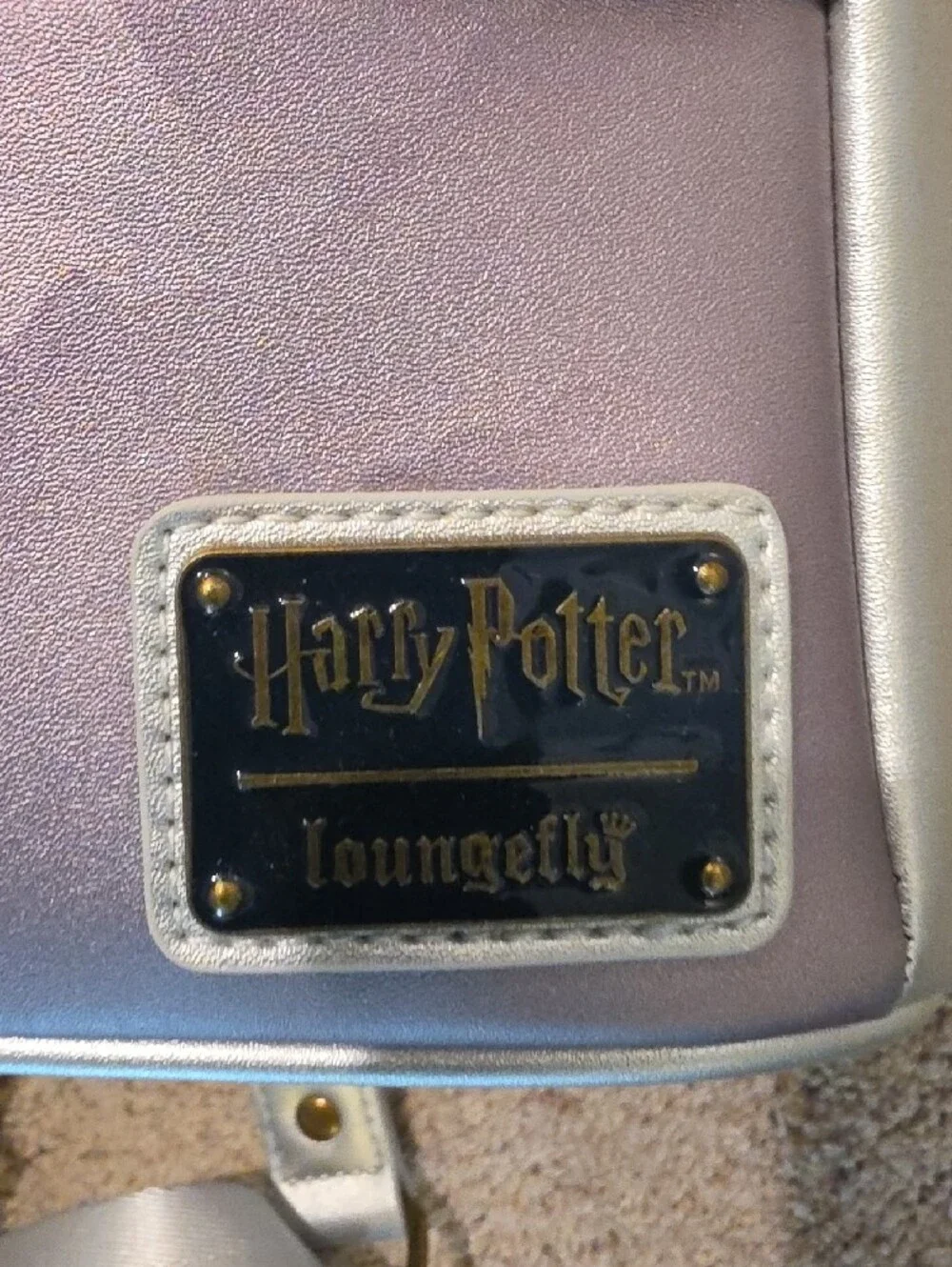 Loungefly Harry Potter Hogwarts Night Mini Backpack - Navy, Silver & Lavender